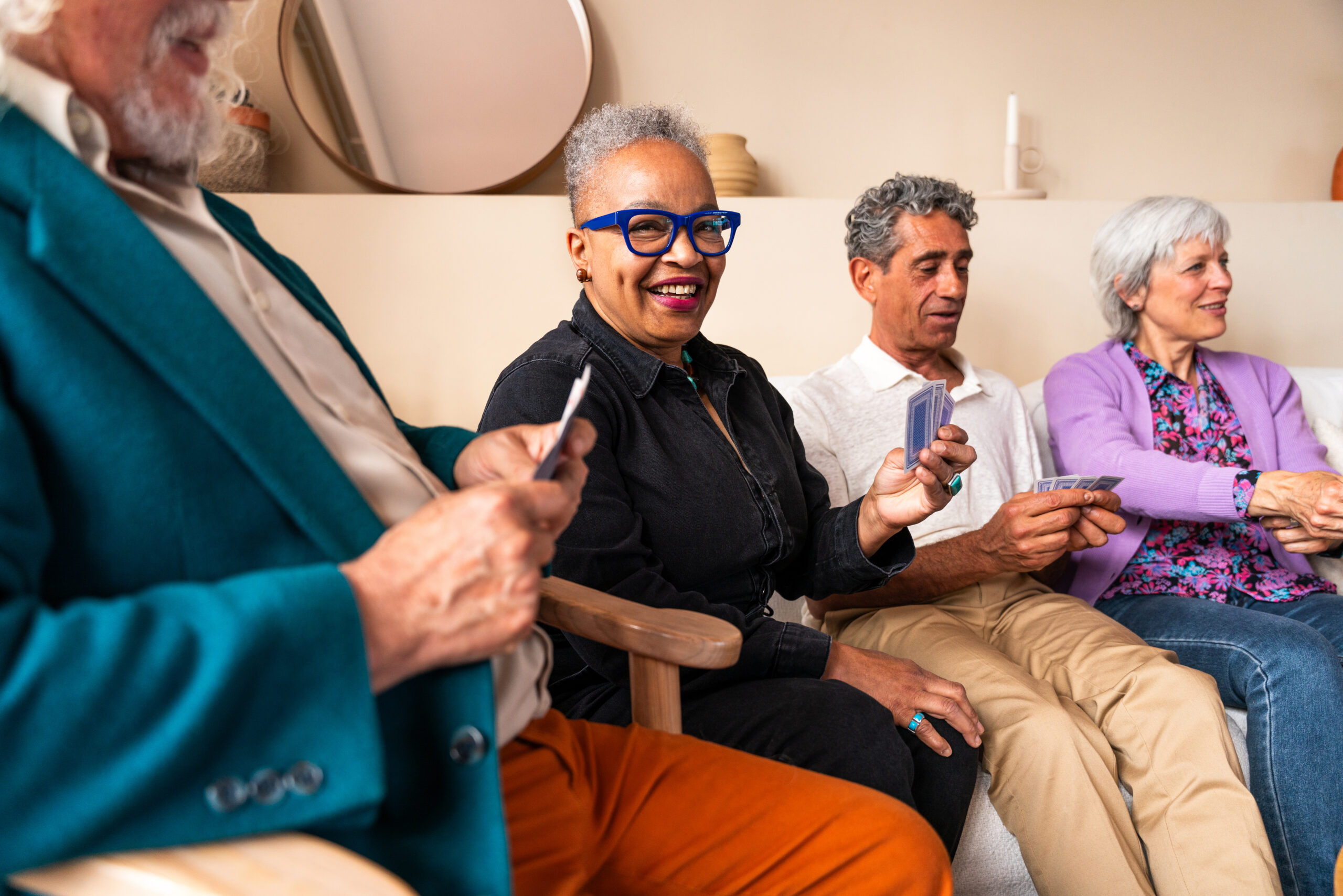 Friends in assisted living near Omaha, Nebraska.